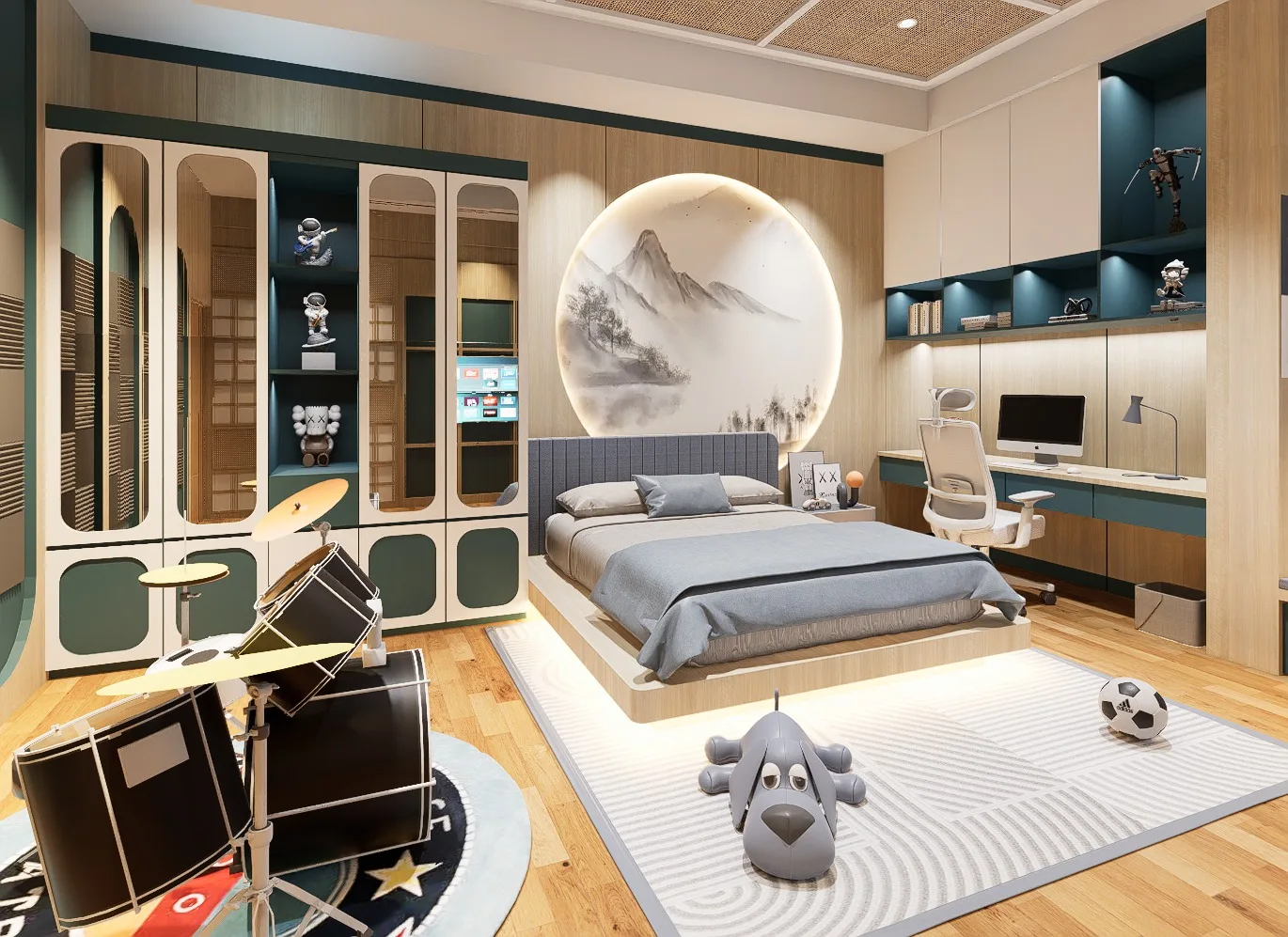 Kamar Tidur Anak Konsep Japandi